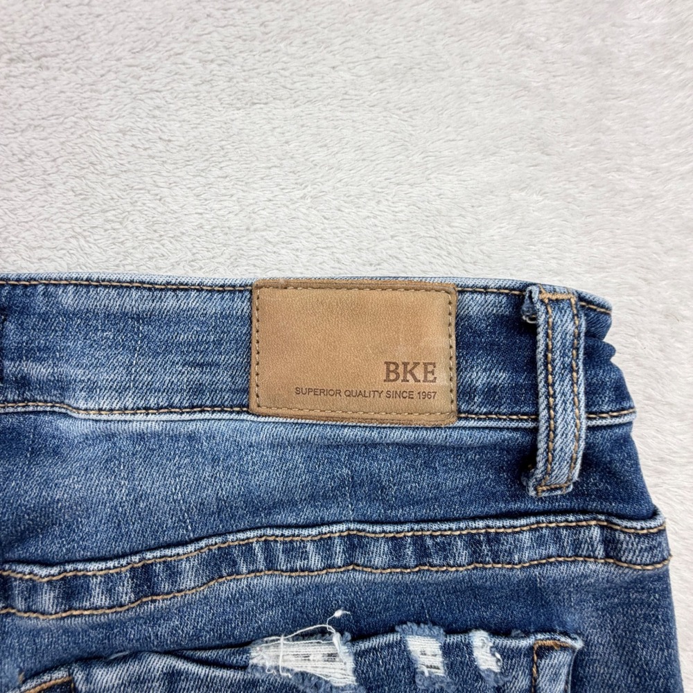 BKE Payton Bootcut Jeans Women 29x29.5 Mid Rise Distressed Universal Fit - Picture 5 of 13